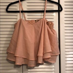 Champagne pink float crop top